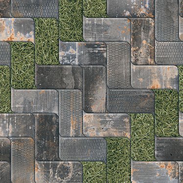 The 5312 tile face, close up